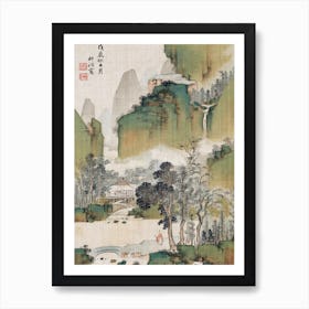 Landscape Of A Chinese Village Art Print