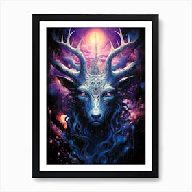 Deer Head 2 Art Print