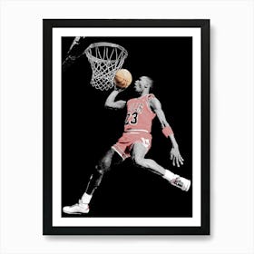 Michael Jordan Line Art Art Print