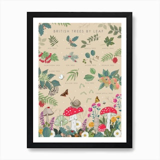 British Trees By Leaf Art Print