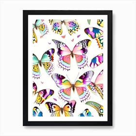 Butterfly Repeat Pattern Decoupage 1 Art Print