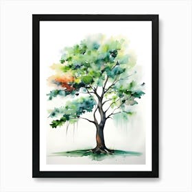 Watercolor Tree 2 Art Print