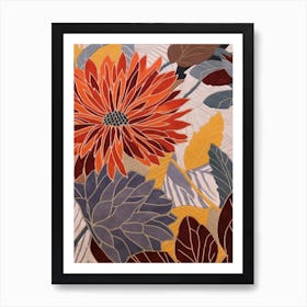 Fall Botanicals Cineraria 1 Art Print