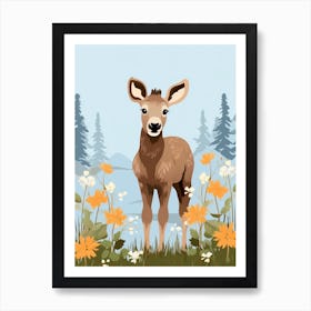 Baby Animal Illustration  Moose 4 Art Print