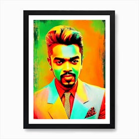 G V Prakash Colourful Pop Art Art Print