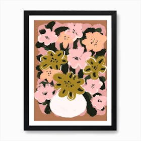 Pastel flower Impression No7 Art Print