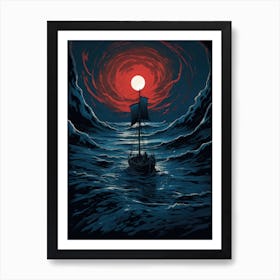 Sailboat In The Sea Art Print