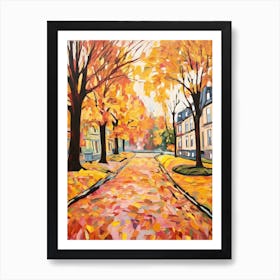 Autumn Gardens Painting Royal Palace Of Laeken Gardens Belgium 2 Art Print