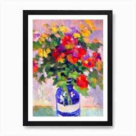 Delphinium  Matisse Style Flower Art Print