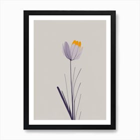 Crocus Wildflower Simplicity Art Print