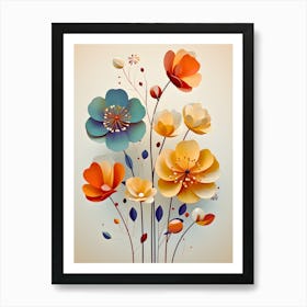 Celestial Petals Ethereal Floral Delight Art Print