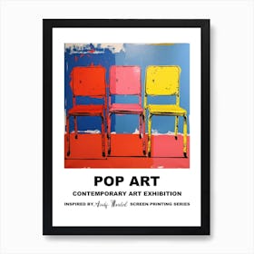 Poster Chairs Pop Art 4 Art Print
