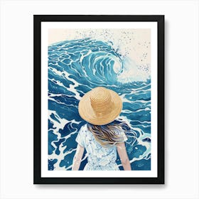 Mermaid In The Ocean Art Print