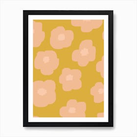 Sookie Floral Pink Yellow Art Print