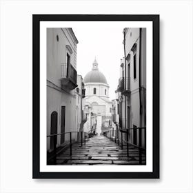 Amalfi, Italy, Black And White Photography 1 Art Print