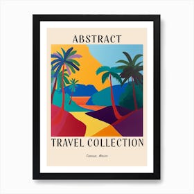 Abstract Travel Collection Poster Cancun Mexico 4 Art Print