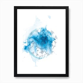 Blue Wash Plate Art Print