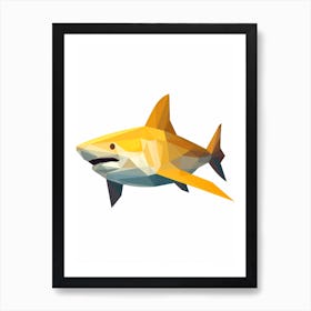 Minimalist Shark Shape 7 Art Print
