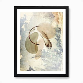 Boho Abstract Art Illustration In A Photomontage Style 58 Art Print