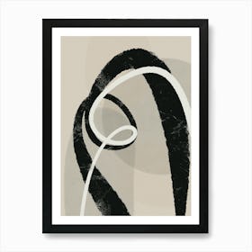 Black Strokes No 22 Art Print