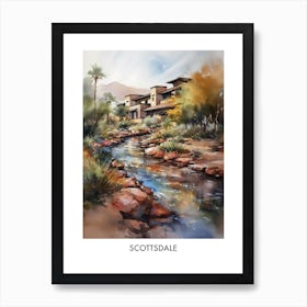 Scottsdale Watercolor 4travel Poster Affiche