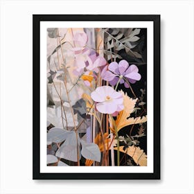 Flower Illustration Lilac 5 Art Print