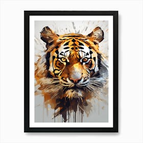 Geometric Jungle: The Abstract Tiger Art Print