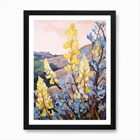 Bluebonnet 3 Flower Painting Art Print