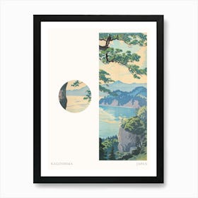 Kagoshima Japan 2 Cut Out Travel Poster Art Print
