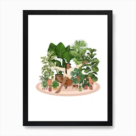 Cora The Plant Lover Art Print