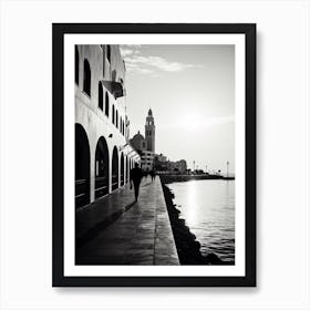 Sitges, Spain, Black And White Analogue Photography 3 Art Print