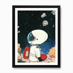 Space Astronaut Art Print