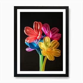 Bright Inflatable Flowers Lobelia 2 Art Print