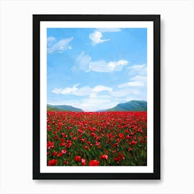 Poppies In The Field 1 Art Print