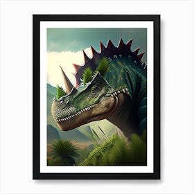 Nodosaurus 1 Illustration Dinosaur Art Print