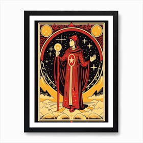 The Magician Tarot Card, Vintage 1 Art Print