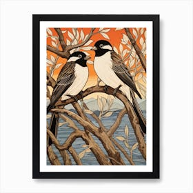 Art Nouveau Birds Poster Common Tern 1 Art Print