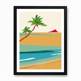 Anse Source D'Argent Beach Seychelles Midcentury Art Print