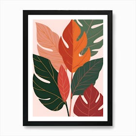 Tropical Leaves Canvas Print 1 Art Print