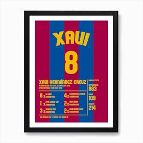 Xaxi Football Barcelona Art Print