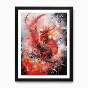 Dragon Abstract Expressionism 1 Art Print