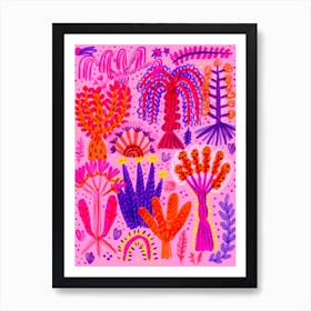 Silvana The Pink Forest Art Print