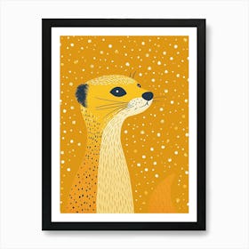 Yellow Ferret 2 Art Print