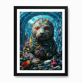 Seal In A Tunnel Art Print
