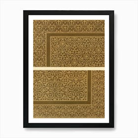 Arabic Art Pattern, Emile Prisses D’Avennes, La Decoration Arabe Digitally Enhanced Lithograph From Own 1 Art Print