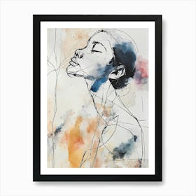 Watercolor Of A Woman Art Print