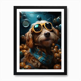 Dog In Space 1 Art Print