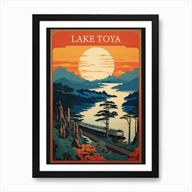 Lake Toya, Japan Vintage Travel Art 2 Poster Art Print