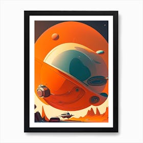 Spacecraft Comic Space Space Art Print