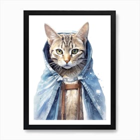 Egyptian Mau Cat As A Jedi 4 Art Print